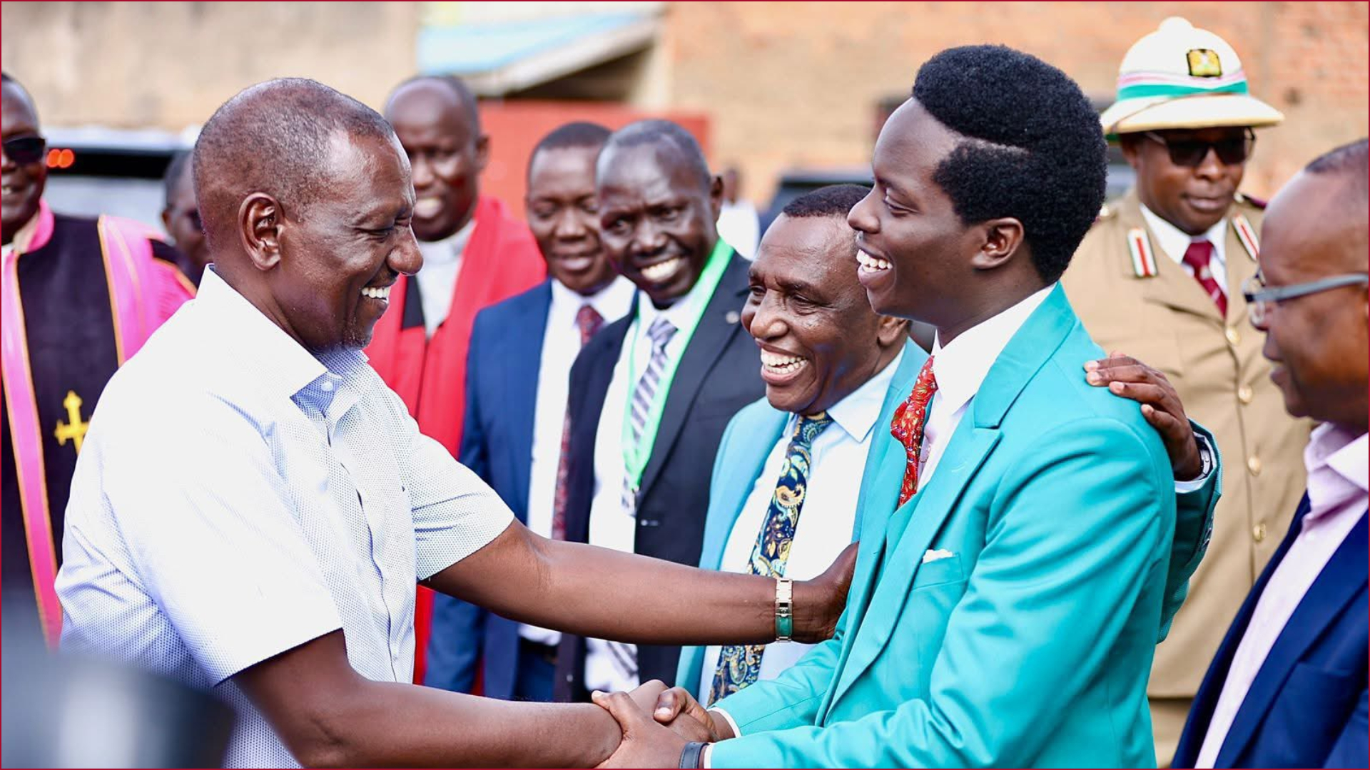 Political activist Kasmuel McOure sharing a moment with President William Ruto.